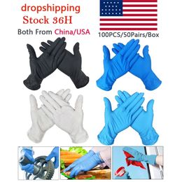 100Pcs Disposable Gloves Latex Universal Kitchen/Dishwashing/Medical /Work/Rubber/Garden Gloves For Left and Right Hand 4 Colors Y200421