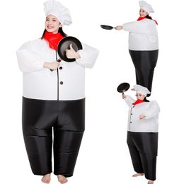 Mascot doll costume Adults Chef Cooker Inflatable Costumes Halloween Cartoon Mascot Doll Food Store Shop Party Role Play Dress Up Clothes