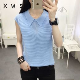 summer thin female Sweater Vest Women V-Neck Knitted Vest Female casual tank tops Sleeveless Twist knit pullovers 210604