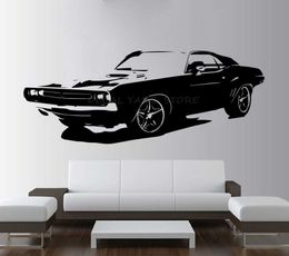 Removable Large Car Dodge Challenger Bedroom Art Home Decor Vinyl Sticker Living Room Wall Paper 1595