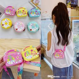 kids cartoon silicone crossbody bag purse children fashion flower star mini wallet one shoulder bags boys girls casual one-shoulder handbag F617