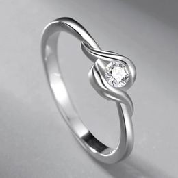 2021 new S925 silver Moissan round diamond ring fashion sense light luxury proposal diamond Jewellery for girlfriend souvenir gift