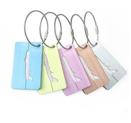 5 Colours Suitcase Luggage Label Tags Aeroplane Handbag Pendant ID Identify Label Holder for Travel Gifts SN3749