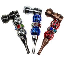 Skull metal pipes mesh filter with cover and drill ghost Mini zinc alloy pipe for smoking