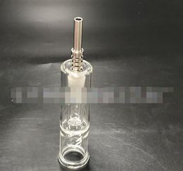 Nectar Collectors kit with Titanium Nail 10mm 14mm Nectar Collector Grade 2 Honey Straw Concentrate Honey Dab Straw Mini Glass Bong Oil