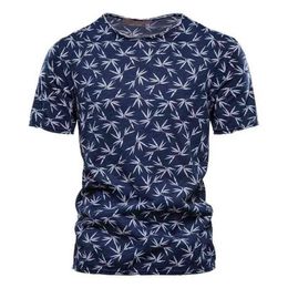 AIOPESON Summer 100% Cotton T-Shirt Men O-neck Short-sleeved 's T Quality Hawaii Clothing Tee Male 210707