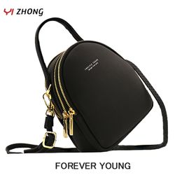 YIZHONG Leather Mini Backpacks Purse for Women Ladies Bookbag MultiFunction Luxury Shoulder Bag Small School Backpack Mochila 210922