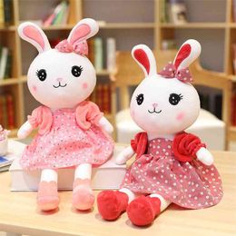 Rabbit Plush Toys Kawaii Girl Bunny Child Soft Stuffed Dolls Baby Cute Stuff Doll for Kids Brithday Gifts 210728