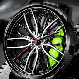 Men's Watches Waterproof Wheel Car Rim Quartz Sports For Men Clock Relogio Masculino Volks 210728