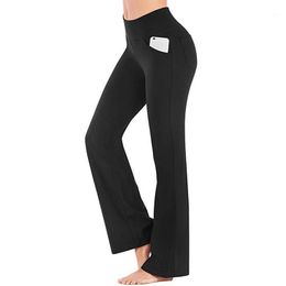 Yoga Outfit Heathyoga Bootcut Pants For Women With Pockets High Waisted Workout Bootleg Work Dress