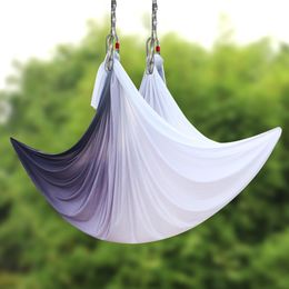 Yoga Hammock Swing Hammock Aerial Yoga 5.5 Yards 2.8m 100% Nylon Tricot 40D Fabric for Outdoor Fitness Q0219