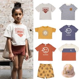 EnkeliBB New Wynken Kids Summer Tshirt Fashion Children Short Sleeve T Shirts Baby Boys Girls Sun Print Tops Brand Kids Top 210306