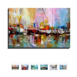 Hand painted Canvas Painting Wall Art Abstract Landscape Oil Painting Home Decoeation Artist Painted Living Room Wall No Frame Y200102