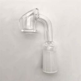 Quartz Banger Male Female 10/14/18mm 90 Degrees 4mm Thick Quartz Nail For Glass Bong DHL free Shipping 272 V2