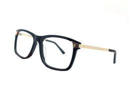 New fashion design optical glasses 0073 retro square frame transparent lens metal temples simple and versatile style clear eyewear top quality