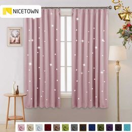1 Panel Summer Fashion Star Blackout Curtain Japanese Hooks up Drape For Party Decoration Kitchen Home Bedroom 210712