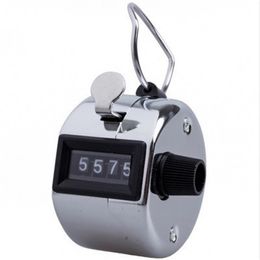 Digits Stainless Counters Professional 4 Digit Hand Held Tally Counter Manual Palm Clicker Number Counting Golf 4988 Q2