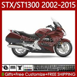 Bodys Kit For HONDA Pan European STX1300 ST1300 02-15 93No.43 STX ST 1300 Wine Red ST-1300 2002 2003 2004 2005 2006 2007 2008 STX-1300 09 10 11 12 13 14 15 OEM Fairing