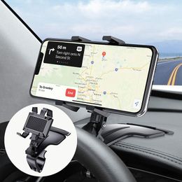 Mount, Phone Car Holder with Upgrade 1200 Degree Rotation Dashboard Universal &Adjustable Spring Clip Cell Phon