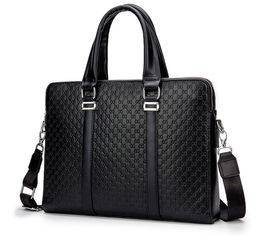 Men Leather handbag 14" bags Antique Style black Business Laptop Cases Attache Messenger Bag Portfolio