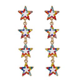 Geometry Star Dangle Earring For Women Charming Jewelry Romantic Accessories Glamour Vintage Wedding Preferred Gift Advanced Wholesale