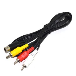 200PCS دائم 1.8M 6ft الصوت فيديو كابل av ل sega saturn a / v rca اتصال الحبل