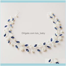 Jewelryarrival Blue Colour Rhinestone Headbands Bridal Bands Wedding Jewellery Aessories Ornament Decoration For Hair Drop Delivery 2021 Jxls2