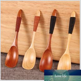 Wooden Spoons Long Handled Spoon Kids Wood Rice Soup Dessert Coffer Tea Mixing Tableware