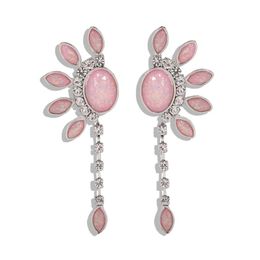 Fashion Romantic Crystal Tassel Long Drop Earrings For Women Girls Korean Elegant Sweet Dangle Pendientes Gifts Jewellery