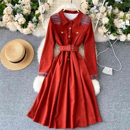 Women Autumn and Winter Fashion Wear Lady Long Sleeve Elegant Clothes Dress Vestidos De Mujer Q144 210527