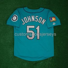 Men Women Youth Embroidery Randy Johnson 1994 125th Anniv. Alt Teal Jersey All Sizes