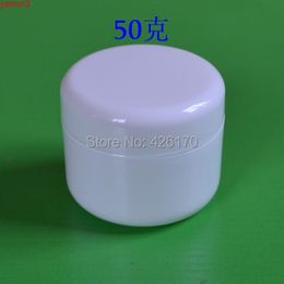 50g White Plastic Cosmetic Jar Empty Lotion Container Refillable Eyecream Box Inner Cap Freeshipping Wholesalegood qty