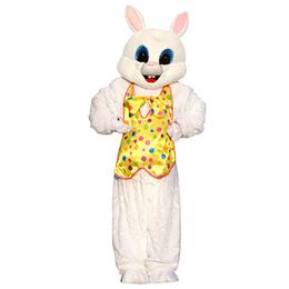 Stage Performance Dot Bow Rabbit Mascot Costume Halloween Christmas Cartoon Character Outfits Suit Advertising Leaflets Clothings Carnival Unisex Adults Outfit