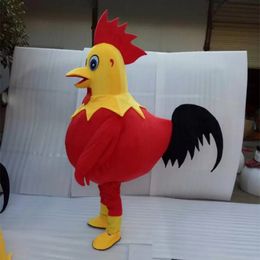 High quality Red Yellow Rooster Mascot Costume Halloween Christmas Fancy Party Dress Cartoon Character Suit Carnival Unisex Advertising Props Adults Outfit