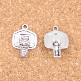 80pcs Antique Silver Plated Bronze Plated basketball basket Charms Pendant DIY Necklace Bracelet Bangle Findings 20*15mm
