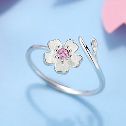 Cluster Rings Boho Cheery Flower For Women Wedding Vintage Finger Ring Knuckle Female Bohemian Charm Jewelry Gifts
