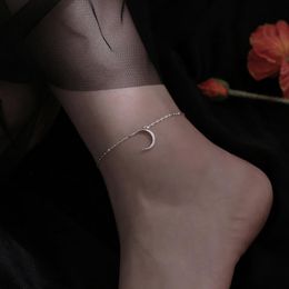 Link, Chain Arrival Moon Inlaid Rhinestone Anklet Women Unique Design Fashion Simple INS Elegant Bracelets