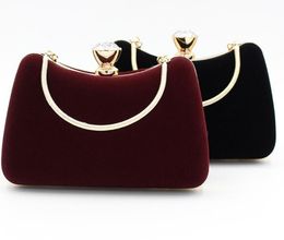 New Arrived Women Evening Bag silk velvet lady clutch Purse wallet