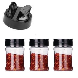 150ML Plastic Spice Jars / Bottles, 5Oz PET Spice Containers with Black Cap, Perfect for Storing Spice, Herbs and Powders