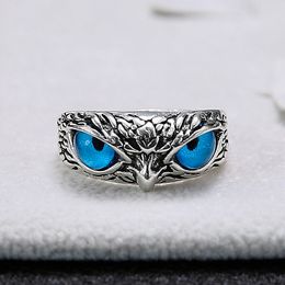 Charm Vintage Cute Men and Women Simple Design Owl Ring Silver Colour Engagement Wedding Rings Jewellery Gifts