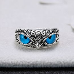 Charm Vintage Cute Men and Women Simple Design Owl Ring Silver Color Engagement Wedding Rings Jewelry Gifts