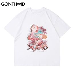 Oversized Tshirts Streetwear Creative Graffiti Heads Print Tees Shirts Hip Hop Harajuku Casual Cotton Short Sleeve Tops 210602
