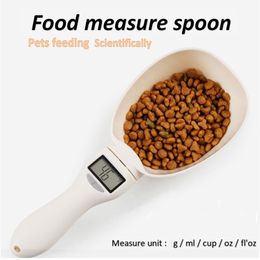250ml /800g/1g Pet Food Scale Cup Dog / Cat Feed Bowl with measure weight dog feeding Measuring Spoon Portable With Led Display Y200922