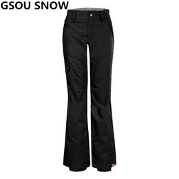 Skiing Pants Gsou Snow Winter Ski Pant Women Waterproof Windproof Trousers Outdoor Snowboard Clothing