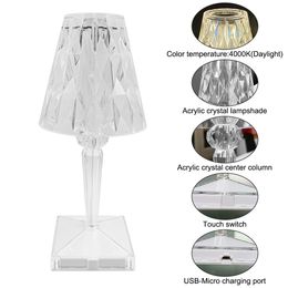 switch wire NZ - Table Lamps Amazon Dropshipping Luxury Acrylic Modern Led Touch Control Crystal Light