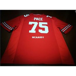 001 #75 Orlando Pace Ohio State Buckeyes College Jersey white red black Personalised S-4XLor custom any name or number jersey