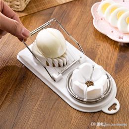 Creative Egg Slicer Cooking Tools 2in1 Cut Multifunction Kitchen Egg Slicer Sectione Cutter Mould Flower Edges Gadgets Home Tool XVT1693