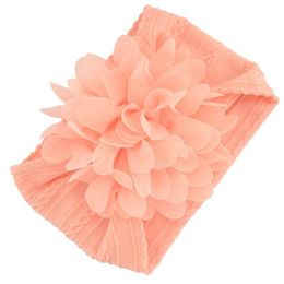 2021 Baby Headband Girl Nylon Chiffon Flower Hair Accessory Turban Soft Elastic Hairband Super Stretch For Party