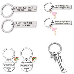 I LOVE YOU Personalise Keychain Father's Valentine's Day Gift Keychains Drive Safe Car Keyring Holder For Dad Boyfriend Girlfriend Family Birthday Gifts