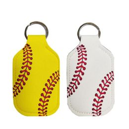 2021 Customize Neoprene Hand Sanitizer Bottle Holder Keychain Bags 30ML 10.3*6cm Key Rings Hand soap Bottle Holder